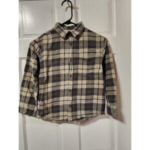 Zara olive & navy plaid flannel button down shirt
